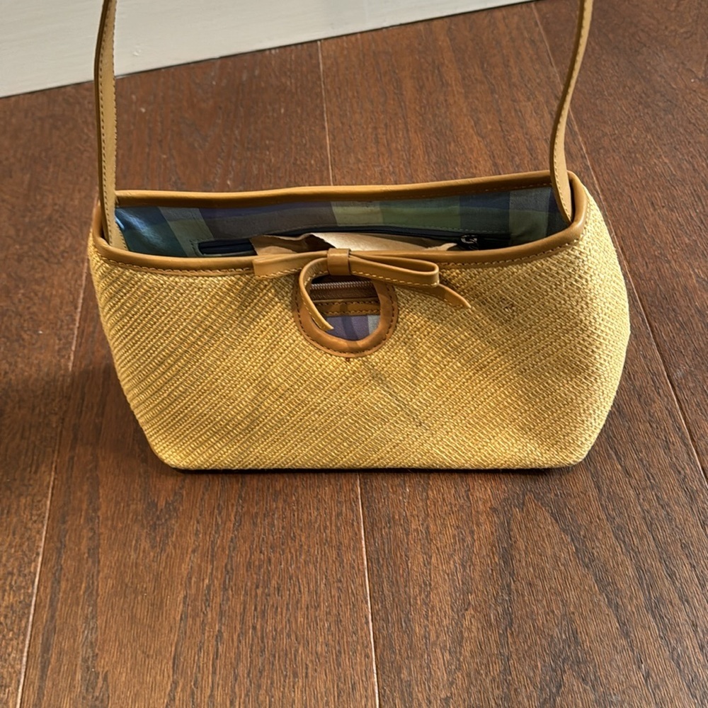 Cole Haan Tan Woven Shoulder Bag - Picture 5 of 8